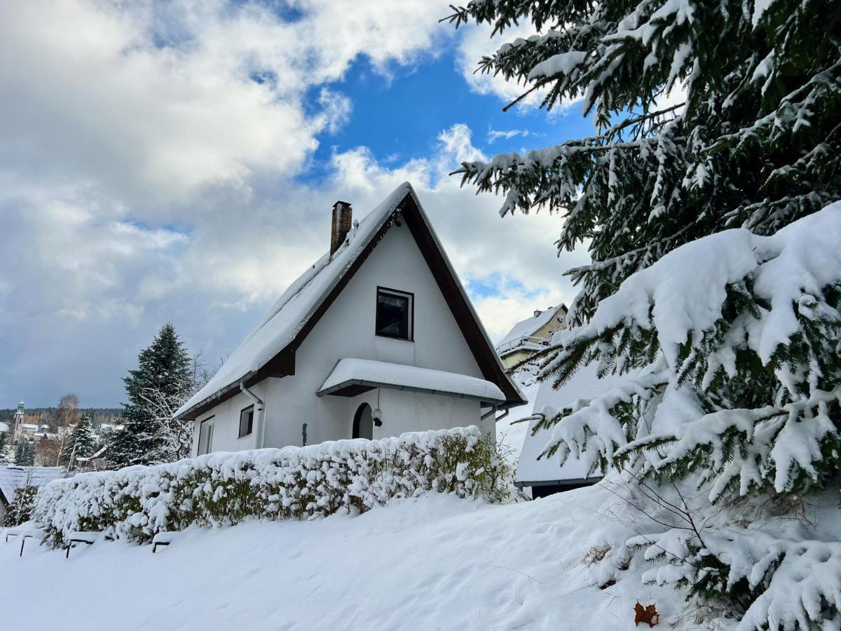 Urige Berghuette Mit Kamin Und Sauna Im Erzgebirge Nahe Schwarzwassertal Pobershau Extérieur photo