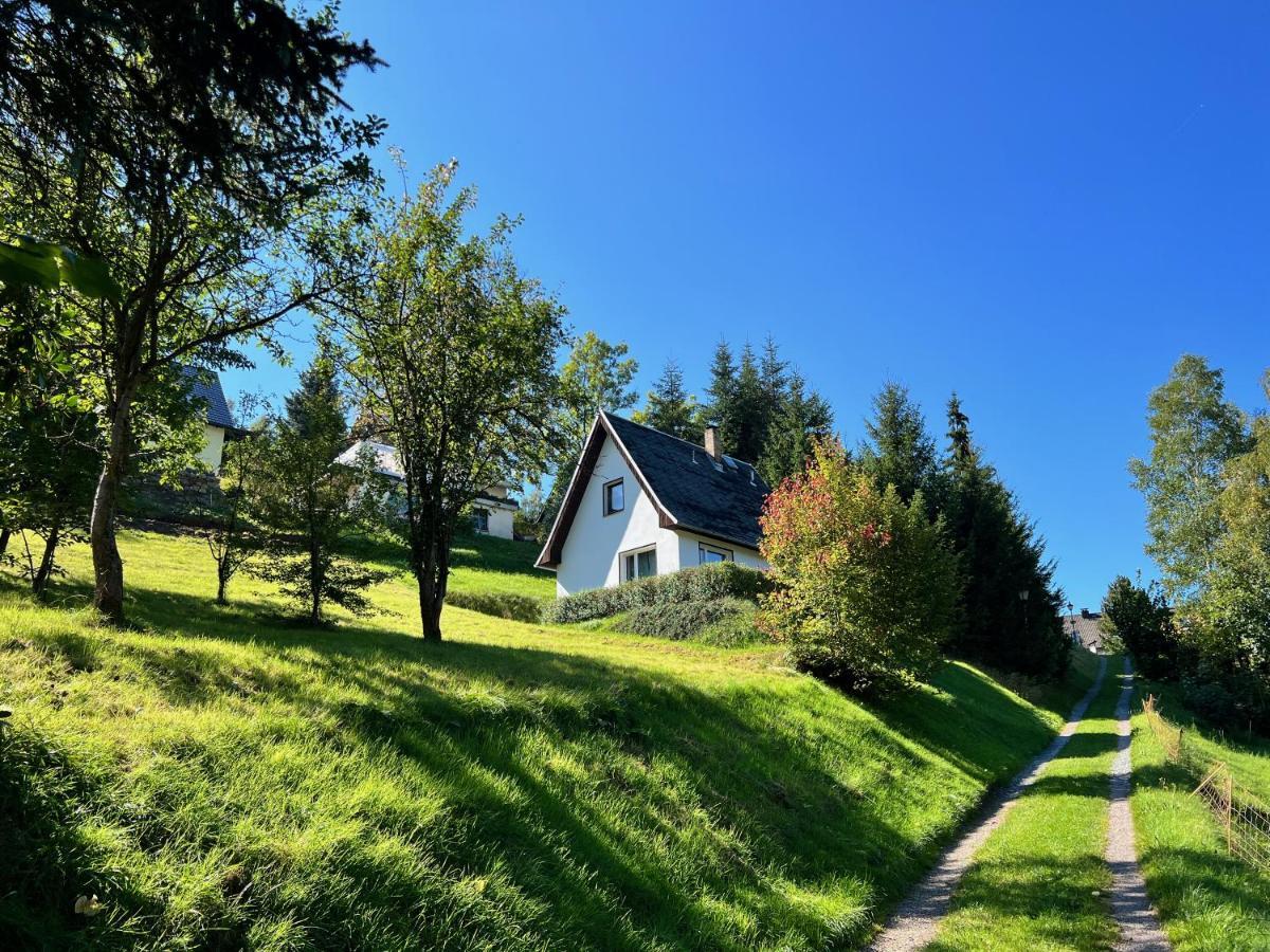 Urige Berghuette Mit Kamin Und Sauna Im Erzgebirge Nahe Schwarzwassertal Pobershau Extérieur photo