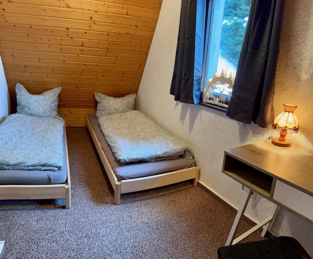 Urige Berghuette Mit Kamin Und Sauna Im Erzgebirge Nahe Schwarzwassertal Pobershau Extérieur photo