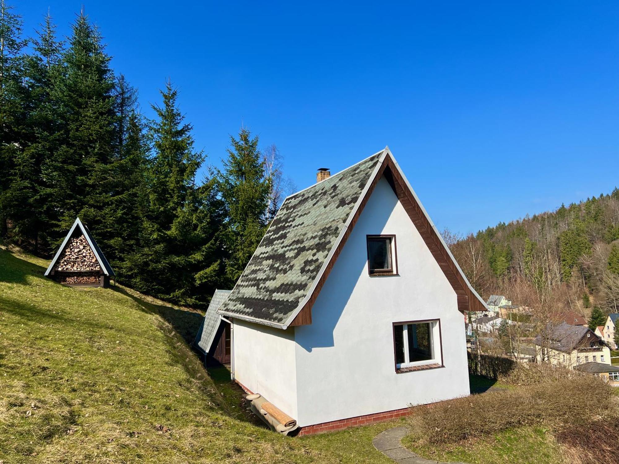 Urige Berghuette Mit Kamin Und Sauna Im Erzgebirge Nahe Schwarzwassertal Pobershau Extérieur photo